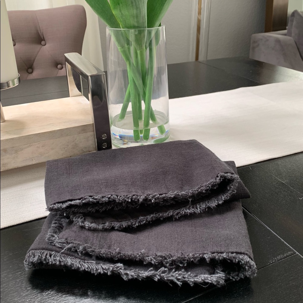 CASALUNA heavyweight linen sham euro-washed black